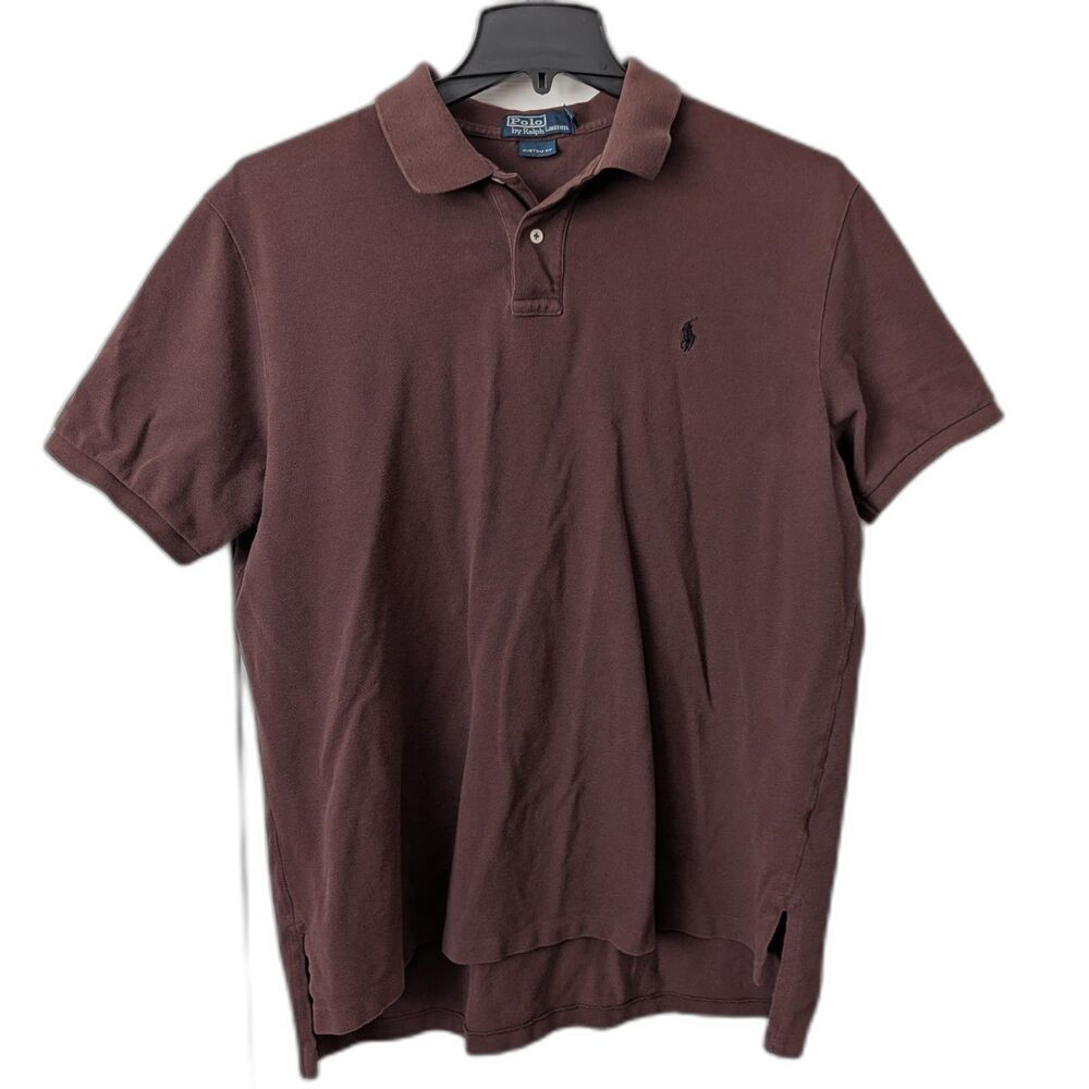 Polo by Ralph Lauren Brown Short-Sleeve Polo Shirt Size XXL Black Pony Custom